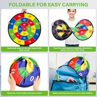 Jeu de fléchettes en tissu double face avec 6 fléchettes collantes et 12 balles collantes, jouets de lancer pour enfants, garçons et filles, pour l'intérieur et l'extérieur