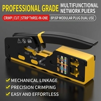 Herramienta de crimpado de conectores modulares de red, crimpadora de cable Ethernet, crimpadora de paso para RJ45 RJ11