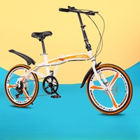 Bicicleta Plegable Portátil de 20 Pulgadas, Nueva y en Oferta, con Velocidades Variables, Doble Freno de Disco, Bicicleta de Montaña para Adultos, Ciclismo al Aire Libre