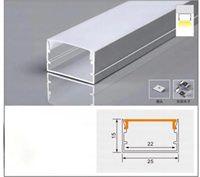 Profilé en aluminium LED 6063 T5 en gros avec diffuseur, largeur 25 mm, hauteur 15 mm, pour découpe de profilés LED