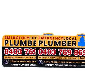 Aimants de réfrigérateur promotionnels personnalisés pour plombiers et électriciens, cartes magnétiques publicitaires pour entreprises et promotion - Product Image 3