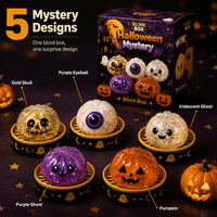 Coffret de jouets anti-stress en caoutchouc souple, best-seller transfrontalier, en forme de fantôme amusant et de boulette vapeur, cadeau d'Halloween