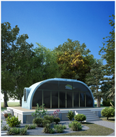 Maison modulaire préfabriquée de luxe, portable, miniature, moderne, en forme de dôme, en graphène EPS