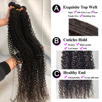 Lot de Cheveux Brésiliens Remy Vierge Épais et Doux, Qualité 8A 9A 10A 12A, Grade 3C-4A, Bouclés Crépus, avec Closure – Vente en Gros