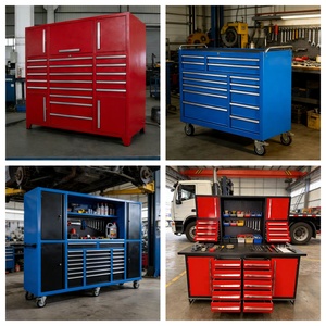 Gabinete de Herramientas Resistente con 7 Cajones y 1 Gabinete de Almacenamiento <span class=keywords><strong>para</strong></span> Mantenimiento de Garajes, Talleres, <span class=keywords><strong>Equipos</strong></span> Mecánicos, Fábrica OEM/ODM - Product Image 5