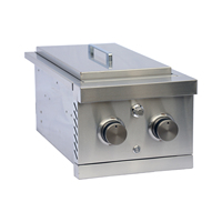 Mini brûleur latéral BBQ luxueux en acier inoxydable 304 avec 24 000 BTU et allumage électronique à impulsions