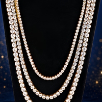 Collier tennis en acier inoxydable 316L, entièrement serti de zircons, chaîne hip-hop à maillons géométriques, bijou pour usage quotidien