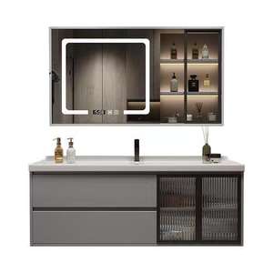 Mueble de Baño Estilo Gris Oscuro, Simple, de Venta Caliente, Mueble de Baño Económico, Mueble de Baño para Hotel - Product Image 3