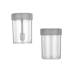 Vaso de muestra desechable de plástico Kangxin de 40 ml con tapa de rosca transparente para la recolección de orina, heces y esputo. - Product Image 3