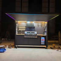 Ensemble de barbecue modulaire en métal isolé ignifuge et durable pour jardin, cour, patio, cuisine extérieure