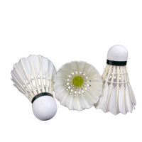 LINGSHANG LS800 A+ Volant de badminton en plumes d'oie, tête en liège 2 couches, stabilité de vol supérieure, Pro, 12 pièces