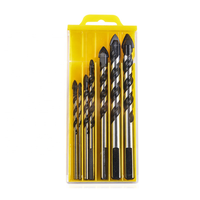 Mèches à tête triangulaire multifonctions, 6 pièces, forets pour céramique en verre pour tige de carrelage de verre, ensemble de 5 pièces
