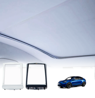 Pare-soleil électrique à commande vocale avec éclairage d'ambiance pour Tesla Model Y Juniper 2025 2026