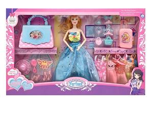 Poupées de mariage pour enfants de style mode, corps solide de 11,5 pouces, avec vêtements suspendus et collier, accessoires miroir sous blister - Product Image 2