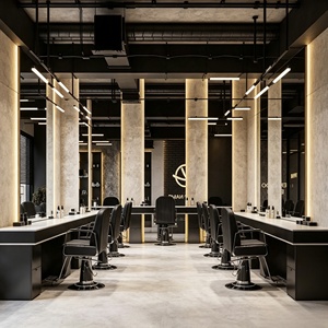 Barber Salon Interior Design Custom Full Room Salon Station Manicure Shop Display Layout Hair Salon Store Decoration Renovation - Product Image 5