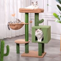 Arbre à chat KIOPET avec lit intégré, structure d'escalade pour chat, grand espace, stable, résistant aux griffures, pour chats