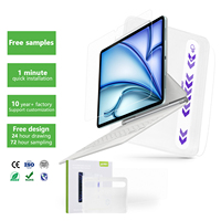 Protection d'écran en verre mat anti-reflet anti-poussière brillant 2.5D 10.9 12.9 pouces pour iPad Air 2026
