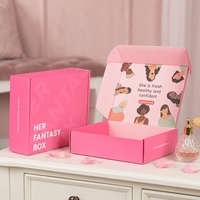 Boîtes d'emballage en carton ondulé pour parfums, coffrets cadeaux cosmétiques roses personnalisés avec logo, pour envoi postal en gros