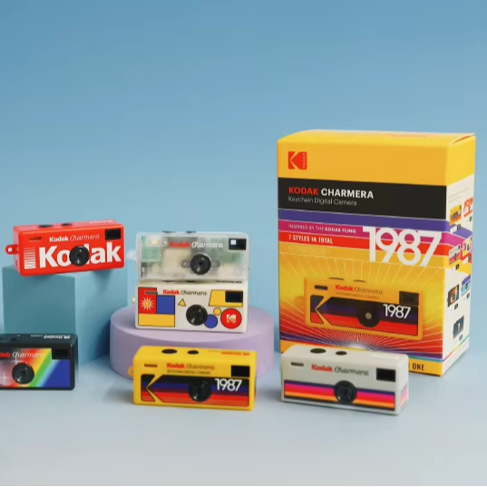 Original Kodak Mini Camera Blind Box Keychain Digital Camera 7Random Designs with Secret Rare Style USB-C Mini Camera SD storage