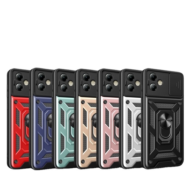 Wholesale Good Price Phone Case for Motorola Moto G14 Sliding Camera Cover Design TPU Hybrid PC Phone Case