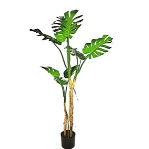 Plantas Artificiales de Monstera de Plástico y Seda, Bonsái Japonés en Macetas para Decoración del Hogar, Interior - Product Image 1