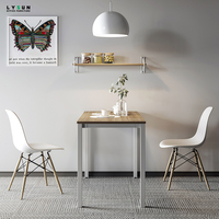 Table à manger pliante moderne personnalisable en panneau de mélamine aggloméré pour hôtel, appartement ou bar