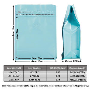 Vendo Fashion Stand up Pack Coffee Impresora digital Marca individual Bolsas de café personalizadas 1kg con válvula y cremallera - Product Image 4