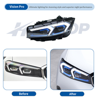 Phares HETOP G20 2023-2025 – Amélioration personnalisée spéciale avec lentille triple couleur, phares LCI, feux de jour LED uniques pour voiture, Plug and Play pour BMW