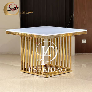 Soporte Cuadrado de Acero Inoxidable para Pastel de Boda, Suministros Modernos para Fiestas y Banquetes - Product Image 4