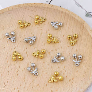 Colgantes de Lujo de Acero Inoxidable 316 con Baño de Oro de 14k y 18k, Resistentes al Deslustre, con Dije de Cereza para Fabricación de Joyas, Ideales para Collares y Pulseras - Product Image 2