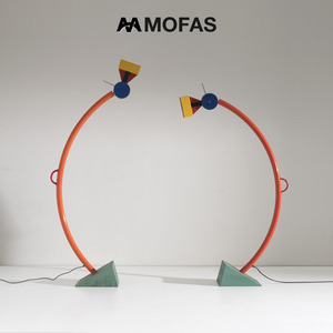 Lámpara de Pie de Diseño Creativo Estilo Memphis, Colorida, Geométrica, de Dibujos Animados, para Sala de Estar, Dormitorio, Arte Infantil, Hecha de Hierro - Product Image 6