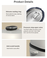 Cuisinière à pression intelligente 4L haute puissance 1300W, haute efficacité, prix fabricant pour les commandes B2B
