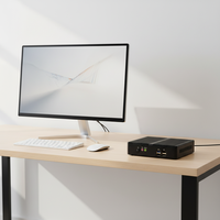 Mini PC sans ventilateur J1800 J1900 J5005 N2840 2LAN 2COM HD VGA Ordinateur de bureau industriel Pfsense OPS Mini serveur Boîtier ITX en stock