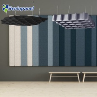Panneaux acoustiques suspendus en PET au design moderne Seninpanel, dalles de plafond pour studio intérieur, absorption acoustique pour salle insonorisée d'hôtel