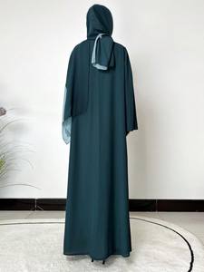 Conjunto de Abaya de Lujo Modesto ODM Dubai con Hiyab y Burqa a Juego - Elegante Ropa Musulmana Antiarrugas para Ramadán - Product Image 2
