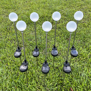 Outdoor Waterproof IP65 <b>LED</b> Spherical Garden Decorative Landscape Light Colorful Reed Solar Plug-In Lawn Light Nj001 <b>Ball</b> Solar - Product Image 2
