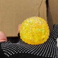 Balle anti-stress souple en EVA et maltose, forme diamant, à paillettes, à rebond lent, jouet sensoriel à pincer pour adultes et enfants, pour soulager l'anxiété et les émotions