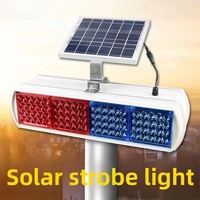 Balise de sécurité solaire extérieure étanche à LED rouge clignotante, avec trépied et fixation sur colonne réfléchissante, pour cône de signalisation