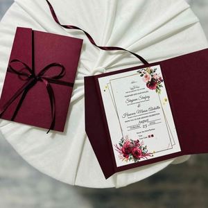 Juego de Invitaciones de Boda Impresas Personalizadas con Papelería a Juego, Juego Completo para Proveedores de Eventos - Product Image 3