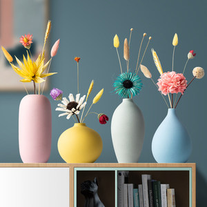 Jingdezhen Slightly Imperfect <strong>Small</strong> <strong>Vase</strong> Ornament for Living Room Flower Arrangement Minimalist Modern Tabletop Decoration - Product Image 3