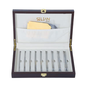 Boîte en bois argentée pour aiguilles à tricoter circulaires et crochets détachables en oxyde d'aluminium – Vente en gros - Product Image 2