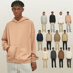 Plain Blank Mens Hoodie Heavyweight French Terry Fabric Oversized No-String Drop Shoulder - Product Image 6