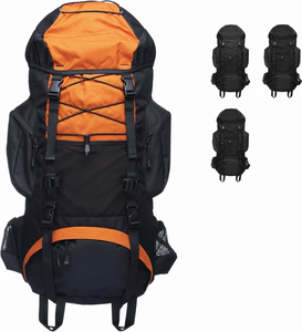 กระเป๋าเป้สะพายหลังโครงในโพลีเอสเตอร์ Teton 55L สำหรับเดินป่า ตั้งแคมป์ แบ็คแพ็คกิ้ง ท่องเที่ยว พร้อมผ้าคลุมกันฝน สีส้มไหม้ - Product Image 1