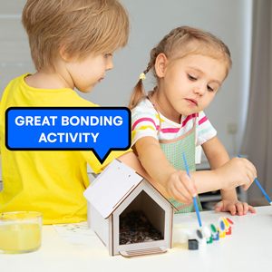 Design moderno in legno Wind Chime <span class=keywords><strong>Bird</strong></span> House Set giocattolo funzionale fai da te per bambini - Product Image 5