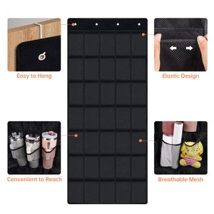 Organisateur de porte multifonctionnel à 35 poches pour gobelets Stanley dans la cuisine, rangement sécurisé en maille élastique, porte-gobelets - Product Image 3