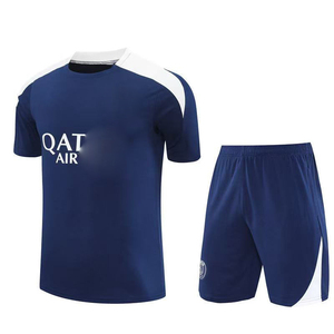Maillot d'entraînement à manches courtes <span class=keywords><strong>Paris</strong></span> 25-26 pour adultes/enfants – Ensemble de vêtements de sport d'été pour l'entraînement de football avant-match - Product Image 4
