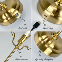 Lampe de bureau LED moderne en métal et tissu, batterie rechargeable, sans fil, abat-jour remplaçable, éclairage de lecture, chambre, mariage