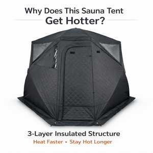 Carpa de Sauna Portátil para 6-8 Personas con Estufa, <span class=keywords><strong>Oxford</strong></span> 300D/420D/600D de <span class=keywords><strong>3</strong></span> Capas Aisladas, Carpa de Sauna Seca para Exteriores con Leña para Invierno - Product Image 1