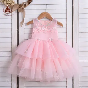 Yoliyolei Princess Dress Corpetto in pizzo a forma di V Applique Kids Summer Baby Dress abiti da ballo Vestiti per ragaze spinnole - Product Image 1