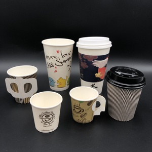 Gobelet en papier jetable biodégradable et compostable, revêtu de PLA, pour les plats à emporter de <span class=keywords><strong>McDonald</strong></span>'s, gobelet à café en papier avec couvercle - Product Image 1